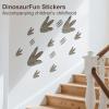 90 Pieces Dinosaur Decor Dinosaur Footprints Floor Decals Peel and Stick Track Stickers Removable Tracks Wall Decals Vinyl Footprints Wall Decal for Baby Nursery Bedroom Home Decor view 4