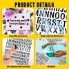 15 Sheet Small Letter Stickers - 1/2 Inch Black Vinyl Self Adhesive Alphabet Number Stickers Stick On Letters for Arts Crafts Outdoor Sign Wall Mailbox Windows Doors Car Poster Board view 3