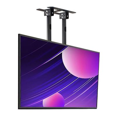 TV Monitor Wall Mount,TV Wall Mount,Electric TV Lift, Adjustable Height Double Pole Single Screen TV Mount, Fits 60-100 Inch Low Profile TVs, Tilt Telescopic Ceiling TV Mount Bracket