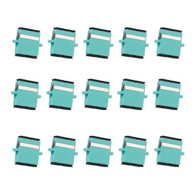 fyboptwu - 15 pcs SC Fiber Optical Coupler SC OM3 Multimode (MM) Duplex Fiber Optic Adapter SC Female to SC Female OM3 Duplex Multi Mode Network Internet Connector Adapter