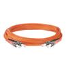 SpeedyFiberTX 4-Pack 3.5 Meter ST to ST Fiber Optic Patch Cable, Red and Black Boots, Corning InfiniCor Multimode OM1 62.5/125um Optical Fiber, Duplex Orange Riser OFNR Cable Jacket view 3