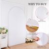7.2ft 6.6ft 6ft White Arch Backdrop Cover Set of 3, Wrinkle-Free Stretch Spandex Chiara Stand for Wedding, Party, Baby Shower, Mother's Day Photo view 3