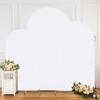 7.2ft 6.6ft 6ft White Arch Backdrop Cover Set of 3, Wrinkle-Free Stretch Spandex Chiara Stand for Wedding, Party, Baby Shower, Mother's Day Photo view 4