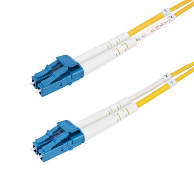 StarTech.com 30m (98.4ft) LC to LC (UPC) OS2 Single Mode Duplex Fiber Optic Cable, 9/125, 100G, LSZH Fiber Jumper Cord