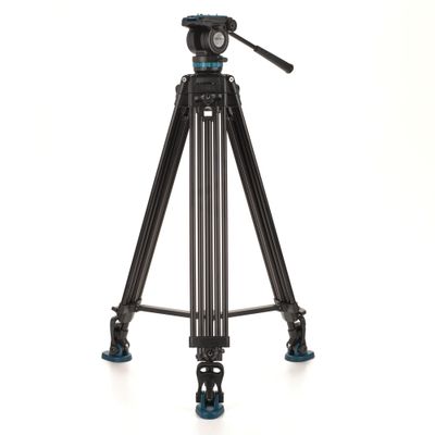 Benro Video Tripod Kit with 60 mm Bowl & Video Head  Supports up to 15 lb Payload, Extends from 34.5 to 72.6, Continuous Pan Drag, Quick-Release Plate & Carrying Case Included (KH26PC)