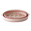 MAGICLULU Foldable Double-layer Drain Basket Heat-resistant Kitchen Storage for Fruits and Vegetables Space-saving Multi-functional Wash Basin Large Pink view 1