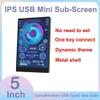 5 inch IPS USB Mini Screen PC CPU RAM HDD Data Monitor Computer Temperature Display Type-C Sub Screen No Need for AIDA64 Black view 3