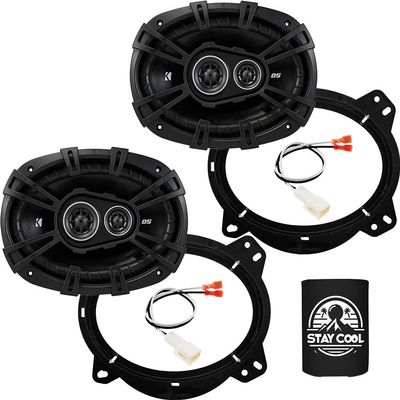 KICKER Speakers 6X9 inch for Subaru Legacy 2015-2020 Upgrade Kit - Pair of DS Series with Adapters and Harness, Car Audio Front Door Speaker DSC6930, 43DSC69304