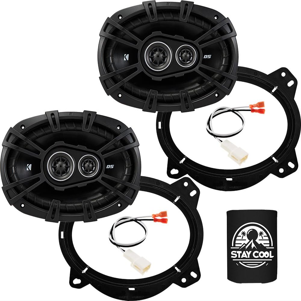 KICKER Speakers 6X9 inch for Subaru Legacy 2015-2020 Upgrade Kit - Pair of DS Series with Adapters and Harness, Car Audio Front Door Speaker DSC6930, 43DSC69304