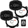 KICKER Speakers 6X9 inch for Subaru Legacy 2015-2020 Upgrade Kit - Pair of DS Series with Adapters and Harness, Car Audio Front Door Speaker DSC6930, 43DSC69304 view 1