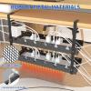 Under Desk Cable Management Raceway Clamp 2 Hole 31Inch No Dril Cord Organizer for Standing Desk Sturdy Metal Office Desk Wire Management - No Damage to Table view 4