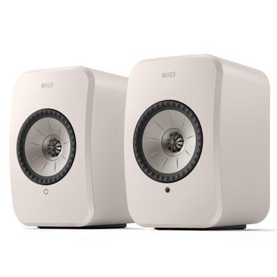KEF LSX II LT Wireless HiFi Speakers - Pair (Stone White)