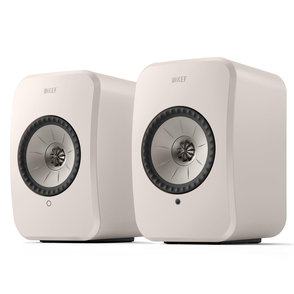 KEF LSX II LT Wireless HiFi Speakers - Pair (Stone White)