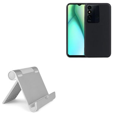 BoxWave Stand and Mount Compatible with itel P38 Pro - VersaView Aluminum Stand, Portable, Multi Angle Viewing Sturdy