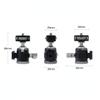 NovelGoal Mini Ball Head with Cold Shoe Mount 1/4 Screw Microslice Camera Desktop Cell Phone Holder Tripod Monitor Microphone Light Support view 4