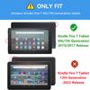 ZXHSBROK Case for Amazon Kindle Fire 7 Tablet (9th/7th Generation, 2019/2017 Release) 7" Display - Slim PU Leather Stand Folio Cover with Card Slot & Auto Sleep/Wake, Hummingbird Flowers view 2