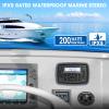 Bluetooth Marine Radio Receiver Waterproof - 200 Watts Boat Stereo Head Unit with Subwoofer USB AUX AM FM for ATV UTV RZR Motorcycle Golf Cart Spa Powersports view 2