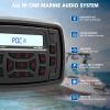 Bluetooth Marine Radio Receiver Waterproof - 200 Watts Boat Stereo Head Unit with Subwoofer USB AUX AM FM for ATV UTV RZR Motorcycle Golf Cart Spa Powersports view 3