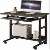 ELEFOCUS Adjustable Standing Desks for Home Office Laptop Stand Table Height Overbed Desk Hospital Tray Sofa Chair Side (Color:Black) view 1