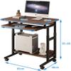 ELEFOCUS Adjustable Standing Desks for Home Office Laptop Stand Table Height Overbed Desk Hospital Tray Sofa Chair Side (Color:Black) view 2