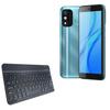 BoxWave Keyboard Compatible with itel A27 - SlimKeys Bluetooth Keyboard, Portable Thin with Chiclet-Style Keys - Jet Black view 1