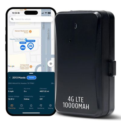 Trackhawk Magnetic GPS Trailer Tracker - 4G LTE Tracking Device with 10,000mAh Battery, Weather-Resistant for Cars, Trucks, Trailers, and Asset Monitoring - Subscription Required