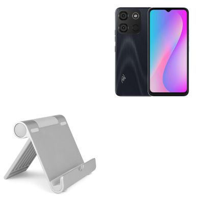 BoxWave Stand and Mount Compatible with itel A60 - VersaView Aluminum Stand, Portable, Multi Angle Viewing Sturdy
