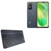 BoxWave Keyboard Compatible with itel S18 - SlimKeys Bluetooth Keyboard, Portable Thin with Chiclet-Style Keys - Jet Black view 1