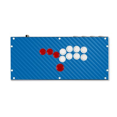 Carbon Fiber Gaming Skin Compatible with Hit Box (PS4/PC) - Solid Blue - Premium 3M Vinyl Protective Wrap Decal Cover - Easy to Apply | Crafted in The USA by MightySkins