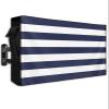 EZON-CH Outdoor TV Cover 30-32 inch, Weatherproof TV Display Screen Protector Outdoor TV Enclosure for Seal Full Coverage - Navy Blue White Stripe Outside LED, LCD, OLED Flat Screen TVs view 1