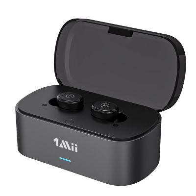 1Mii True Wireless Earbuds for TV Listening, TV Headphones Wireless for Seniors with Transmitter Charging Base, 2.4G Low Latency, Plug and Play, for Optical, AUX, RCA Ported Television