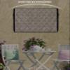 Outdoor TV Cover 40-43 inch, Weatherproof TV Display Screen Protector Outdoor TV Enclosure for Seal Full Coverage - Retro Brown Floral Modern Abstract Geometric Outside LED, LCD, OLED Flat Screen TVs view 3