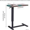 ELEFOCUS Adjustable Computer Desk Mobile Standing Desk Sit to Stand Up Height Adjustable Sitting Movable Taptop Desks(Color:C) view 3