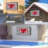 Outdoor TV Cover 52-55 in, Weatherproof TV Display Screen Protector Outdoor TV Enclosure for Seal Full Coverage, Gnome Red Love Heart Black White Buffalo Plaid Outside LED, LCD, OLED Flat Screen TVs view 4