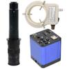 1080P High Definition Microscope Camera Digital Microscope HDMI USB & 300X C-Mount Lens Whit 56-LED Adjustable Ring Light view 1