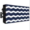 EZON-CH Outdoor TV Cover 52-55 inch, Weatherproof TV Display Screen Protector Outdoor TV Enclosure for Seal Full Coverage - Navy Blue Wavy Stripes Outside LED, LCD, OLED Flat Screen TVs view 1