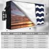 EZON-CH Outdoor TV Cover 52-55 inch, Weatherproof TV Display Screen Protector Outdoor TV Enclosure for Seal Full Coverage - Navy Blue Wavy Stripes Outside LED, LCD, OLED Flat Screen TVs view 2