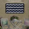 EZON-CH Outdoor TV Cover 52-55 inch, Weatherproof TV Display Screen Protector Outdoor TV Enclosure for Seal Full Coverage - Navy Blue Wavy Stripes Outside LED, LCD, OLED Flat Screen TVs view 3