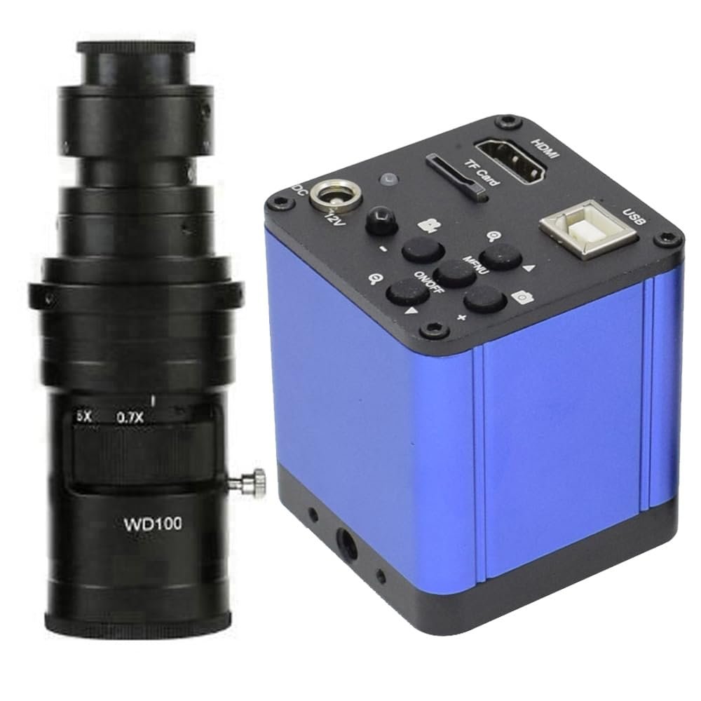 1080P High Definition Microscope Camera Digital Microscope HDMI USB & 200X C-Mount Lens for Phone Soldering