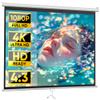 ZENY Portable Projector Screen Pull Down, 72 Inch 4:3 Video Projection Screen Home Theater, Retractable Projector Screen, Moive Screen Indoor Outdoor, Wall Mount (72'' 4:3 White) view 1