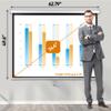 ZENY Portable Projector Screen Pull Down, 72 Inch 4:3 Video Projection Screen Home Theater, Retractable Projector Screen, Moive Screen Indoor Outdoor, Wall Mount (72'' 4:3 White) view 2