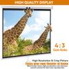 ZENY Portable Projector Screen Pull Down, 72 Inch 4:3 Video Projection Screen Home Theater, Retractable Projector Screen, Moive Screen Indoor Outdoor, Wall Mount (72'' 4:3 White) view 3