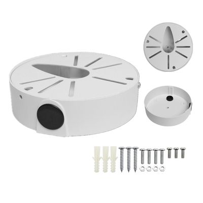 GledeYeTec Aluminum Alloy CCTV Camera Junction Box, Universal Dome Camera Mounting Adapter Compatible with Duahua IP Camera Arlo Solar Panel Outdoor/Indoor Camera Electrical Box (Water-Drop Shape)