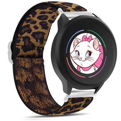 Lamshaw Compatible with iTouch Sport 4 Bands, 20mm Stretch Elastics Nylon Adjustable Replacement Strap Accessories for Men & Women Compatible for iTouch Sport 4 / Sport 3 / AIR 3 40MM Smartwatch (Leopard)