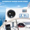 Bluetooth Marine Gauge Radio Receiver - Waterproof Boat Stereo - Digital Multimedia MP5 Player USB AM FM Tuner 4 x 50 Watts Audio System for ATV UTV view 2