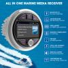 Bluetooth Marine Gauge Radio Receiver - Waterproof Boat Stereo - Digital Multimedia MP5 Player USB AM FM Tuner 4 x 50 Watts Audio System for ATV UTV view 3