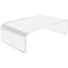 SEWACC Acrylic Monitor Riser Stand Clear Computer Monitor for Ergonomic Viewing Reduces Neck and Back Strain for Home Office Use view 1