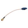 Futheda SMA Male to Fakra C Male Vehicle Antenna Adapter Cable RG316 Low Loss Coaxial Pigtail Cable 15cm/6 inch for Truck SUV Car Stereo Head Unit Navigation Receiver System Tracker Modem view 1