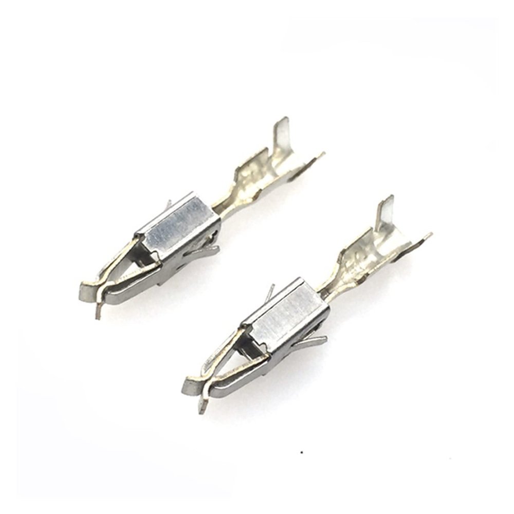 Tongkat Ruiting Store 50 Pcs Car Splices Wire Crimp Terminal Electrical Auto Connectors Female Pins Non-Insulated G126 929939-3 964286-1, Follow me cheaper