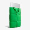 Comfyable Puffy Laptop Sleeve 15 16 Inch, Quilted Puffer Laptop Carrying Case with Handle, Pillow Case Compatible for MacBook Air 15" M4 2025 & MacBook Pro 16" 2024, Puff Cover, Green view 3